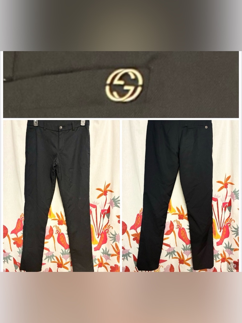 Gucci Italy Black Dress Pants Juniors Size 12